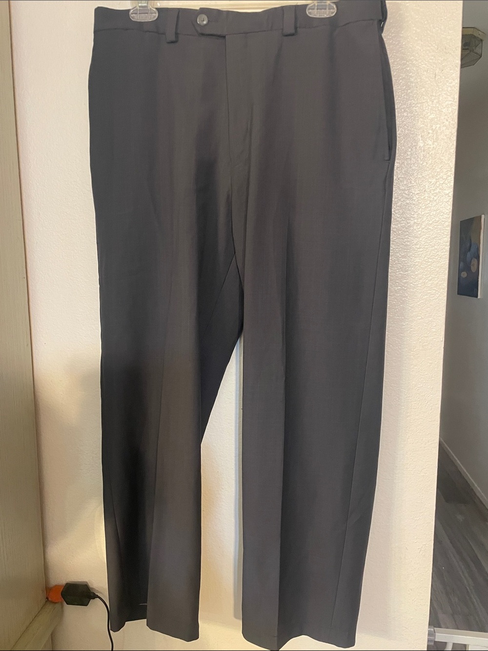 Haggar Black Men's Dress Pants - Classic Flat Front Trousers